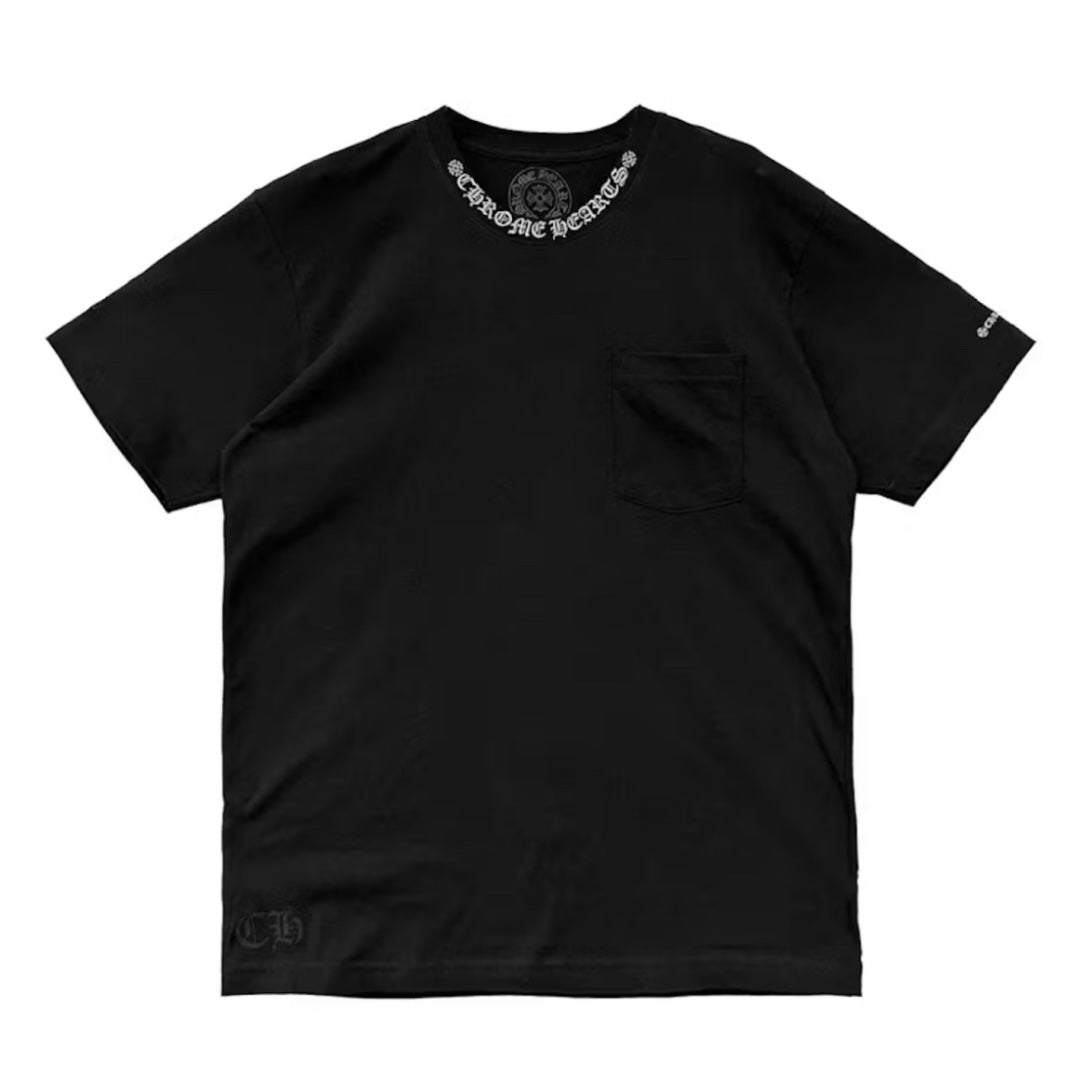 Chrome Hearts Black Neck Collar Logo T-Shirt