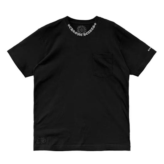 Chrome Hearts Black Neck Collar Logo T-Shirt