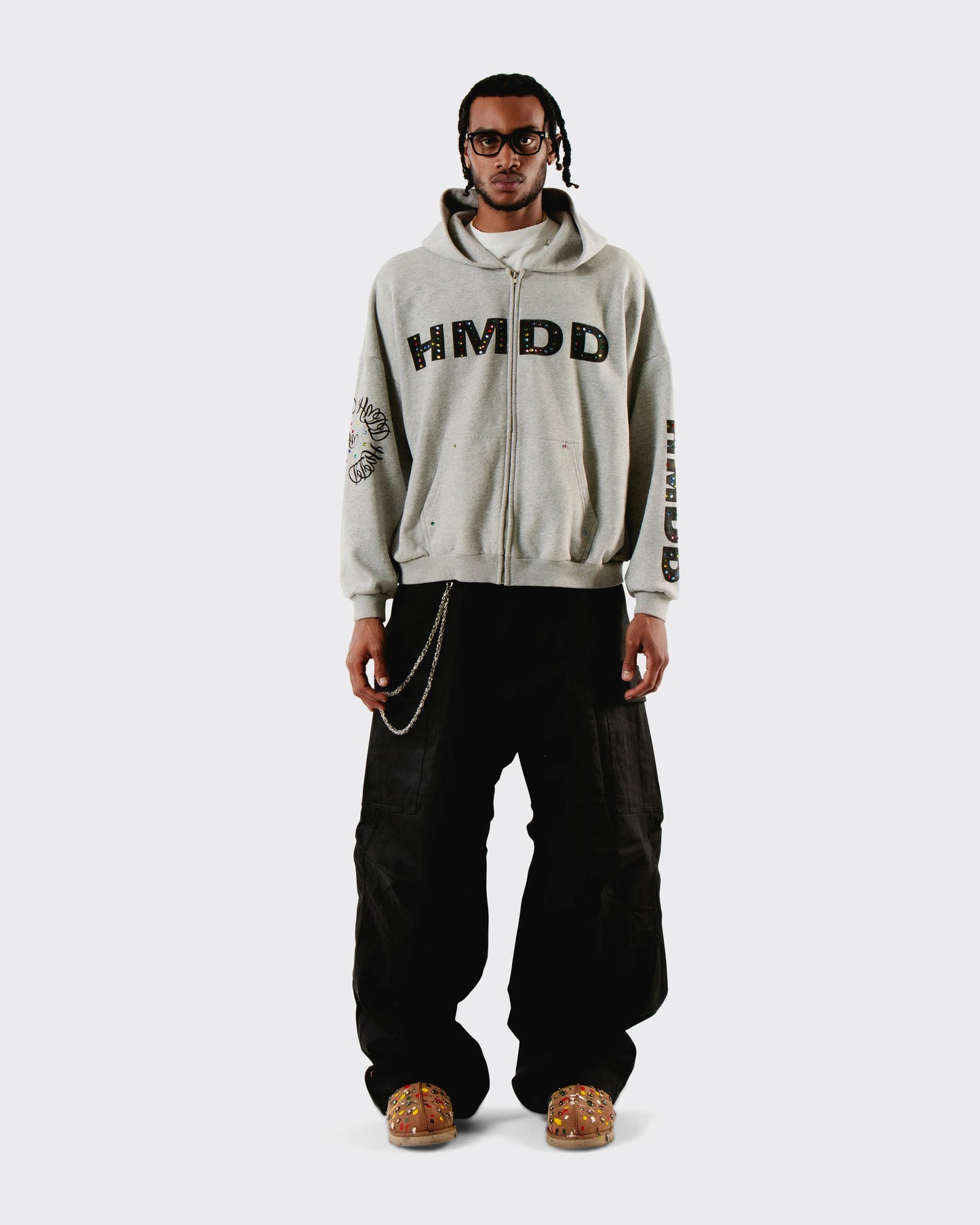 HMDD Grey Chimstone Zip Hoodie