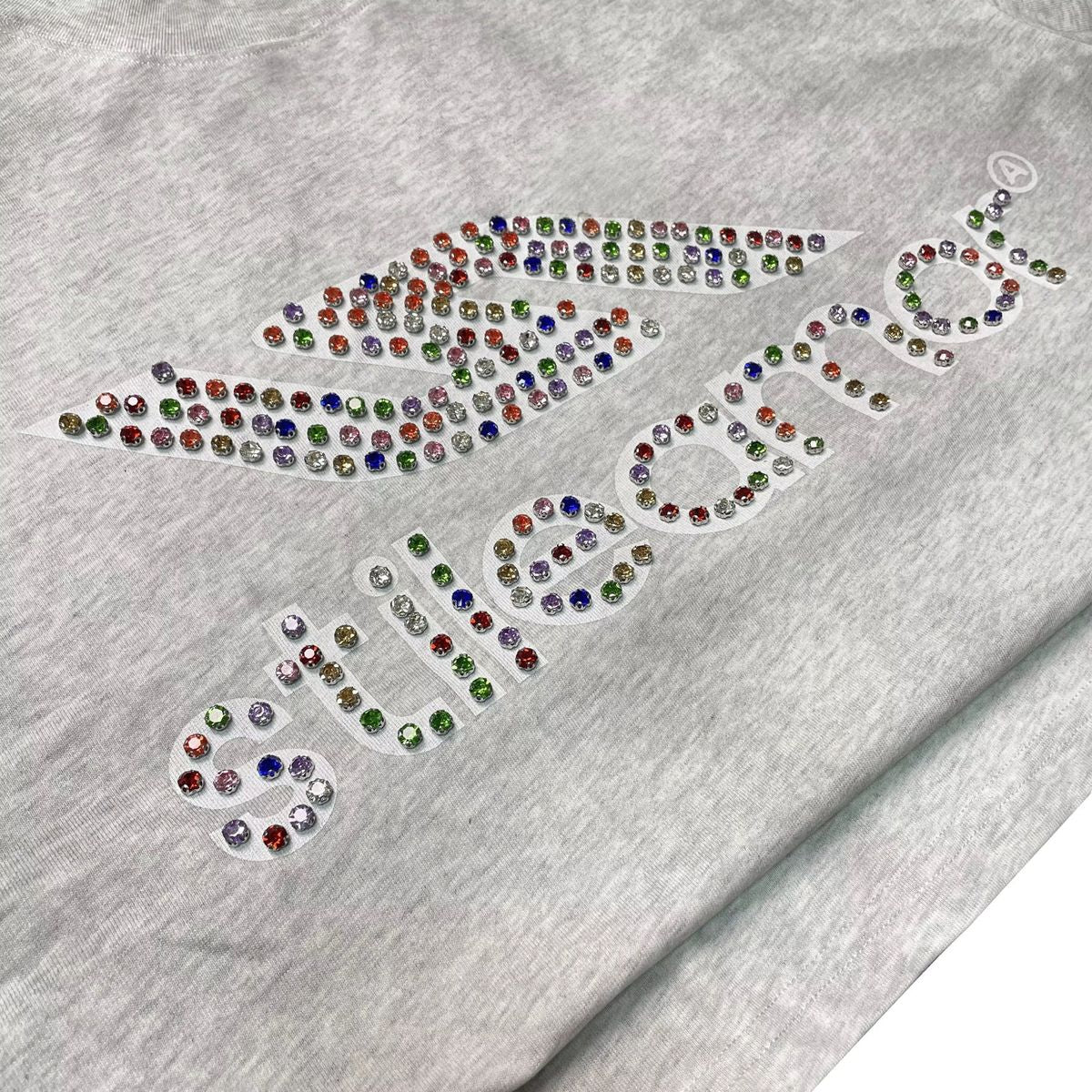 Stile De Amor Grey Colorato Rhinestone T-Shirt