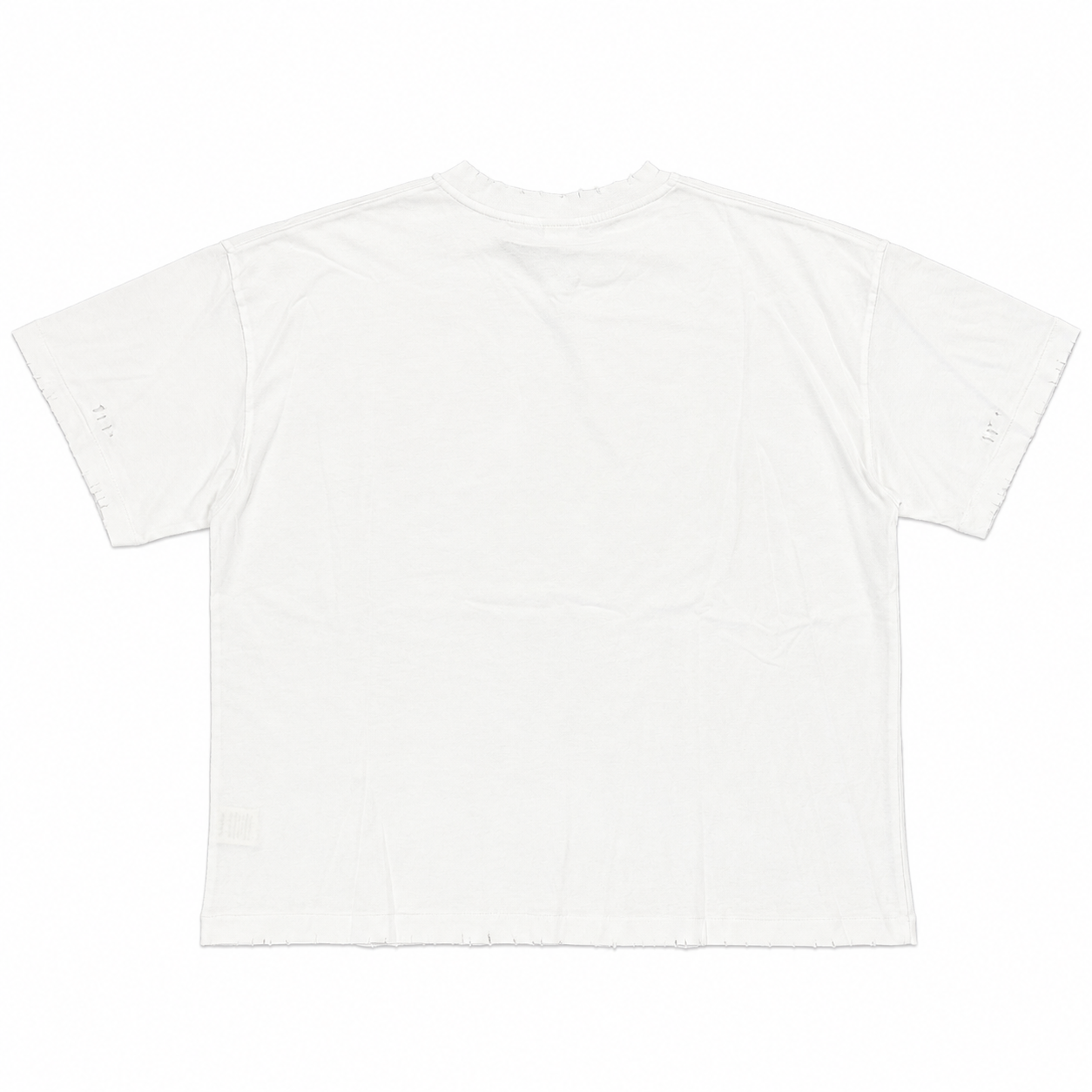 Vale White World Cup T-Shirt, back view of the plain white tee with no print, boxy oversized cut and dropped shoulders