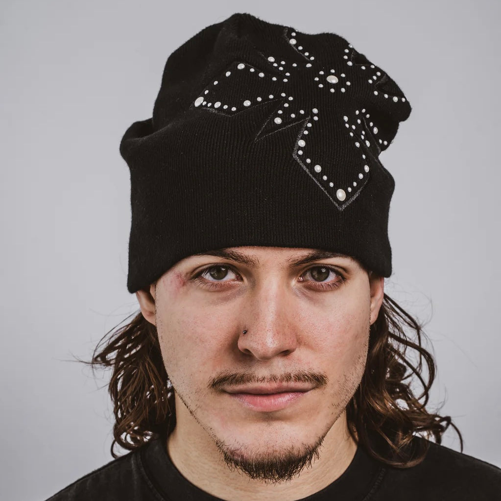 We Are Righteous Black Pearl Logo Beanie