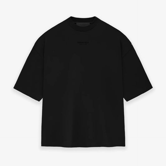 Fear of God Essentials Jet Black V2 T-Shirt Front View