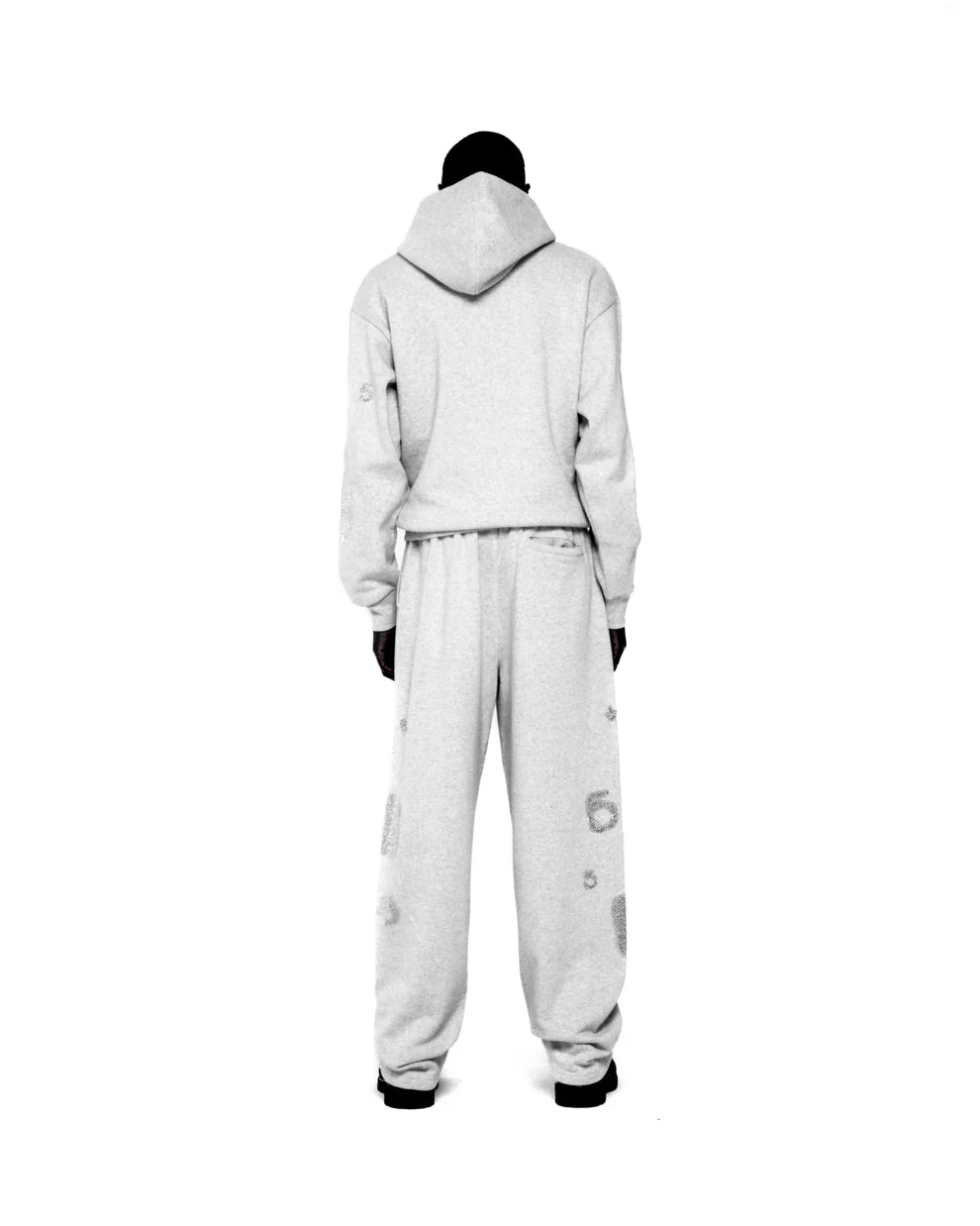 Sp5der Heather Grey Rhinestone Beluga Hoodie