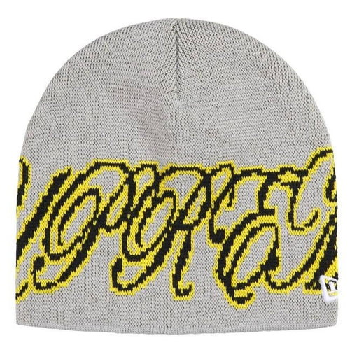 Supreme New Era Grey Cursive Beanie