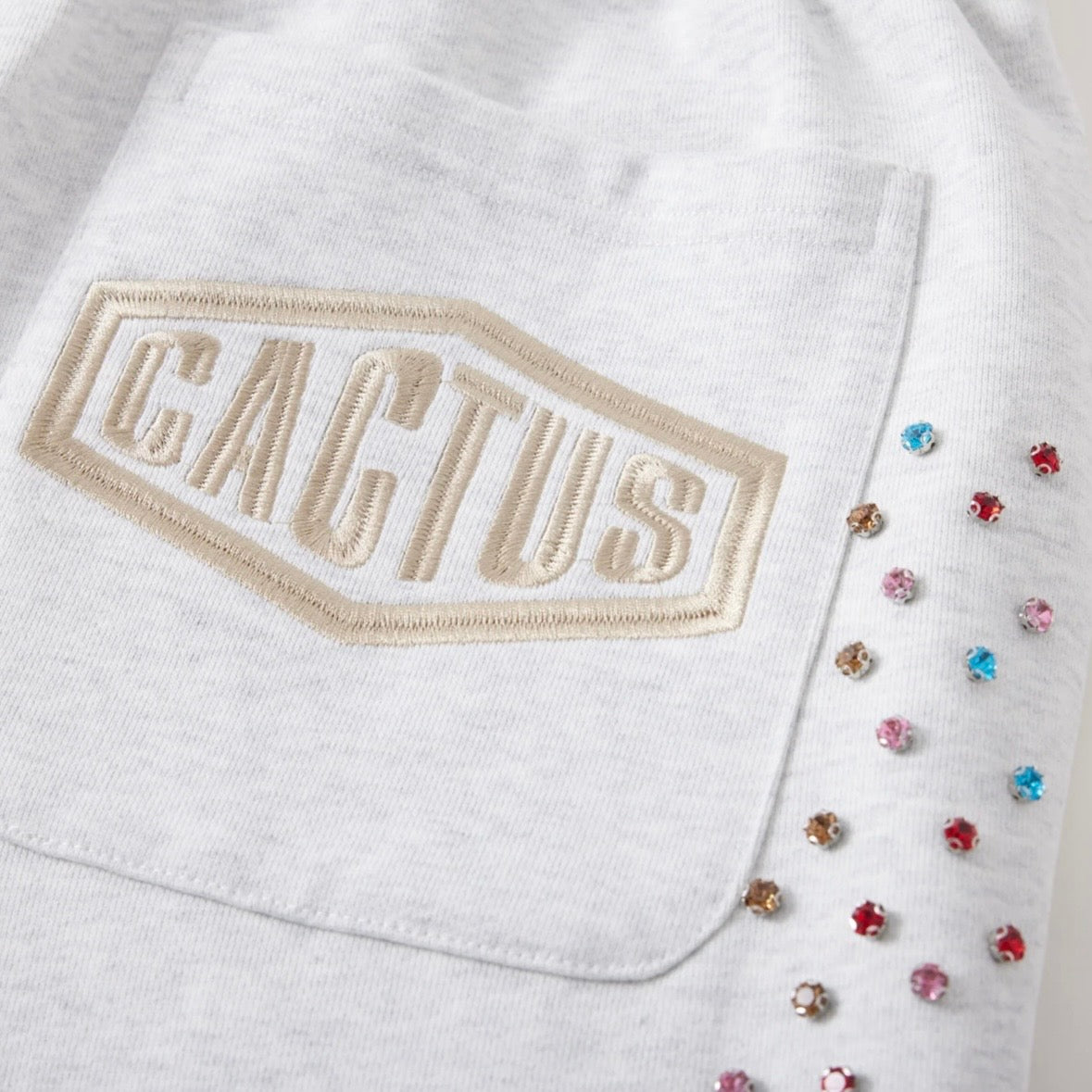 AZVA Grey Crystal Cactus Shorts