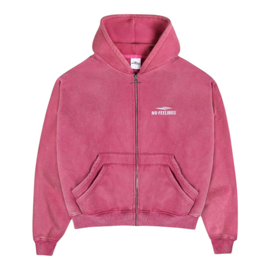 No Feelings Raspberry 4PF Zip Hoodie