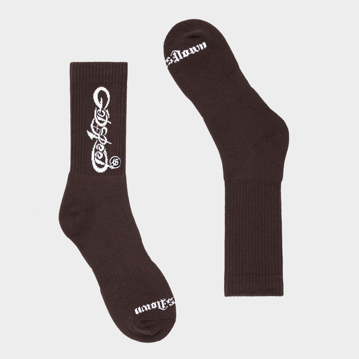 Godspeed Mocha White New Age Logo Socks