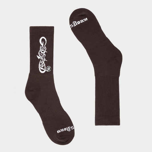 Godspeed Mocha White New Age Logo Socks