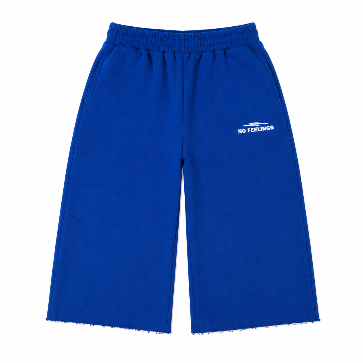 No Feelings Cobalt Blue 4PF 3/4 Shorts
