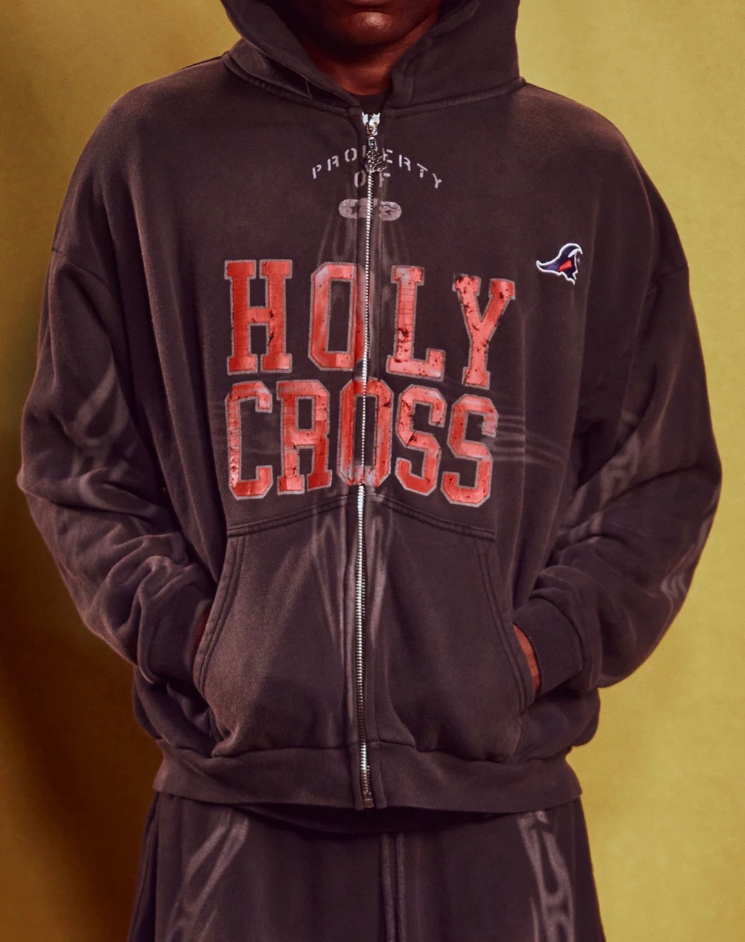 Hellstar Black Holy Cross Zip Hoodie