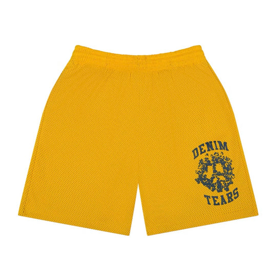 Denim Tears Yellow University Mesh Shorts