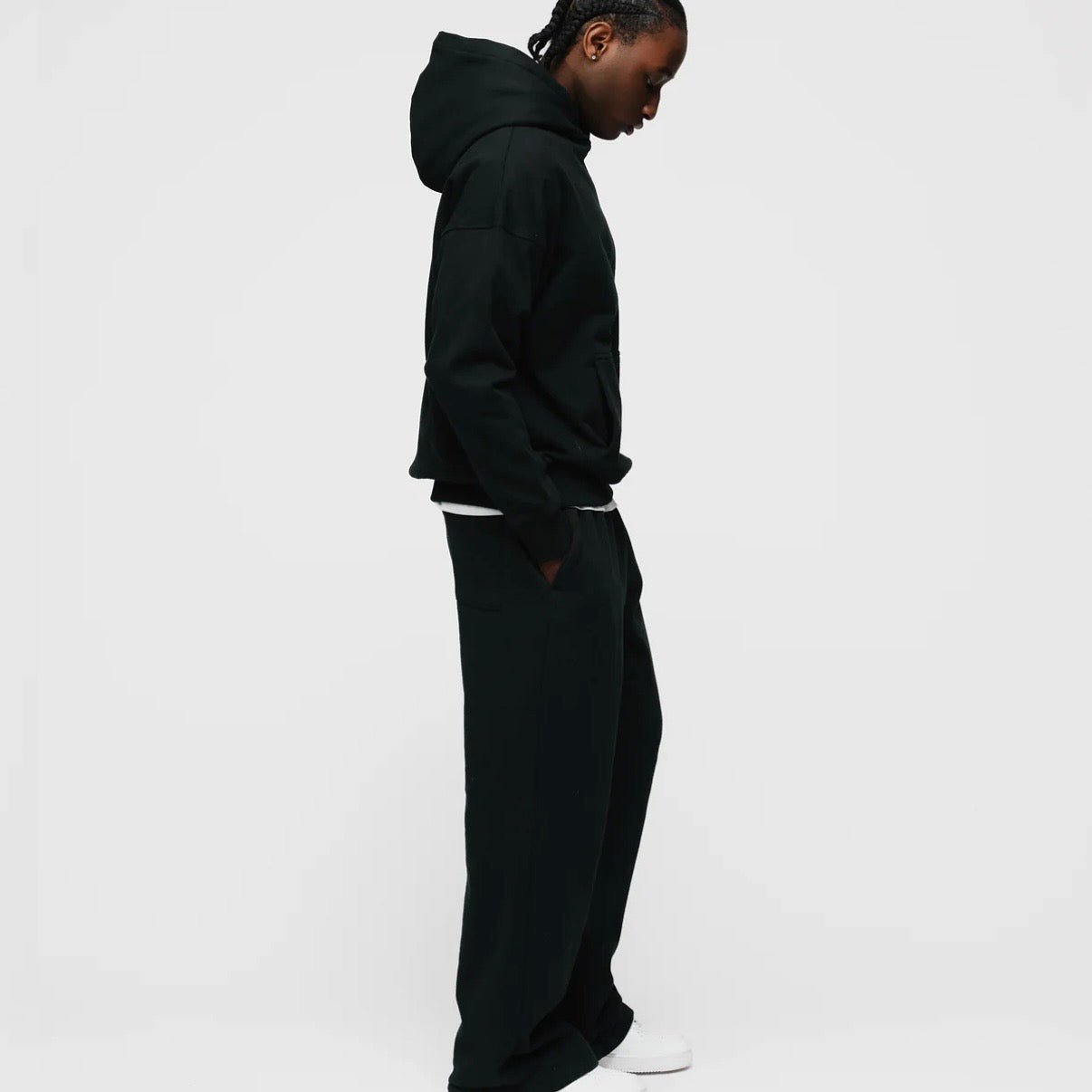 Hours Black Blank Sweatpants