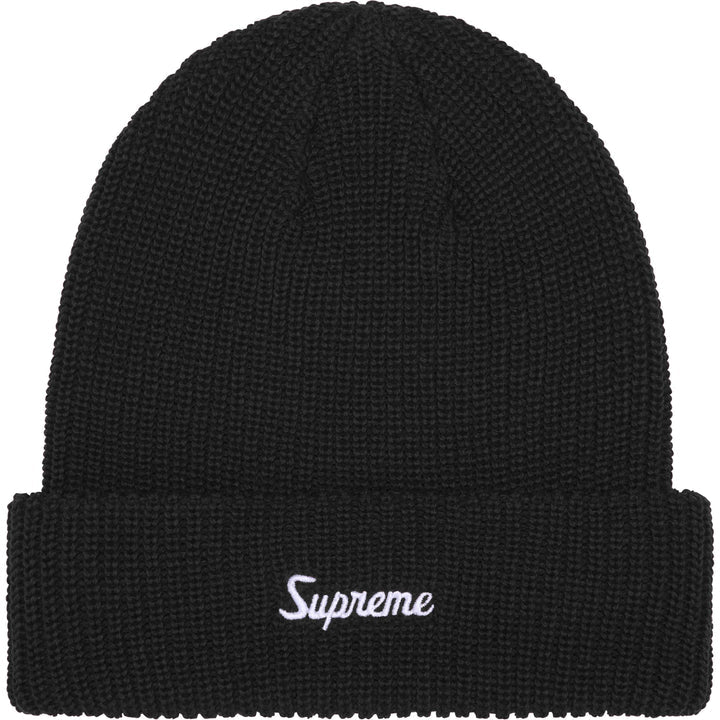 Supreme Black Loose Gauge Beanie