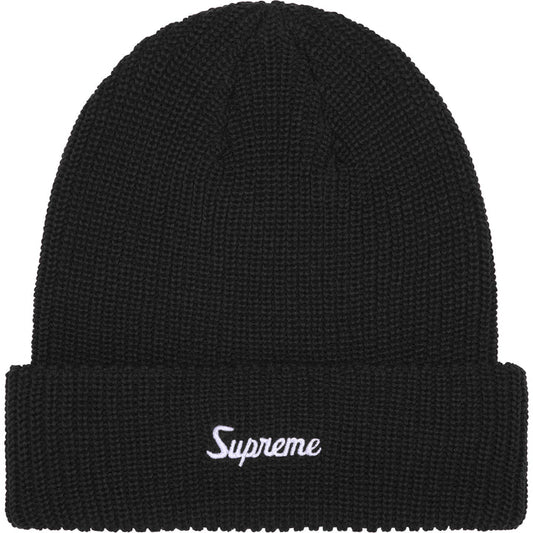 Supreme Black Loose Gauge Beanie
