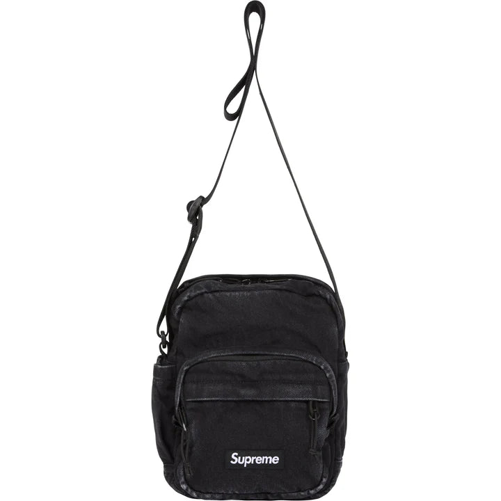Supreme Black Denim Shoulder Bag