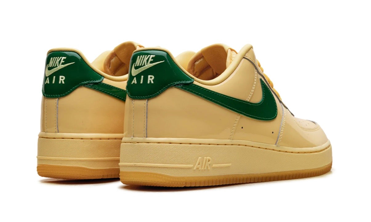 Nike Air Force 1 Patent Leather Topaz Gold Pine Green