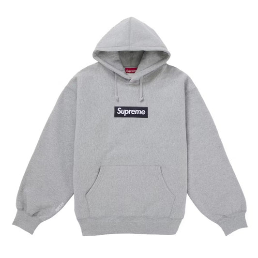 Supreme Heather Grey Box Logo Hoodie