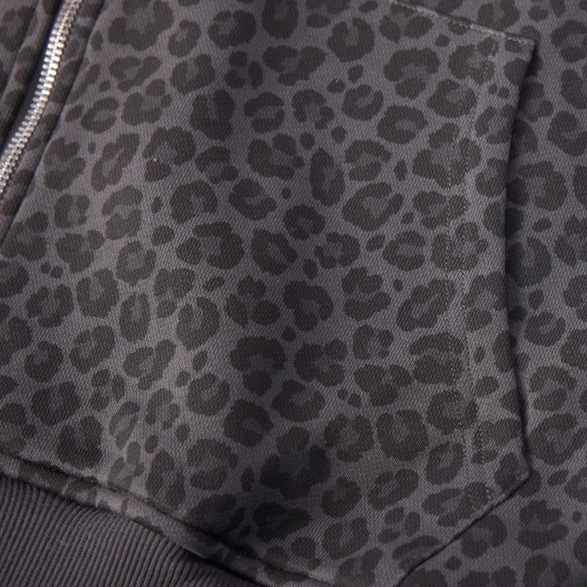 AZVA Black Leopard Art Zip Hoodie