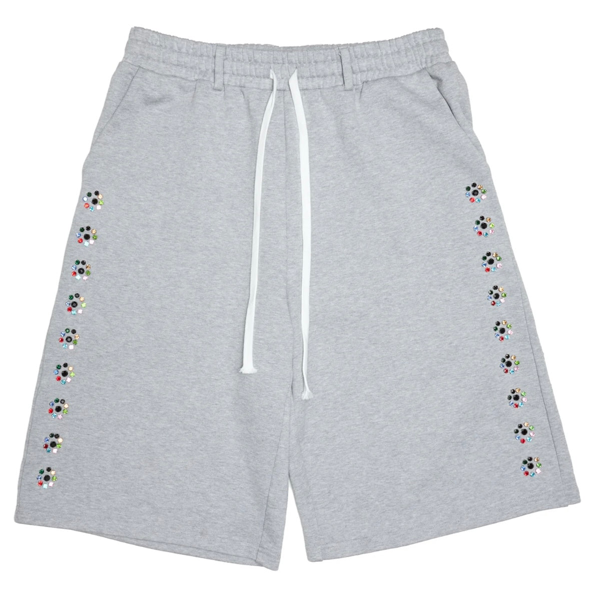 AZVA Grey Crystal Blossom Shorts