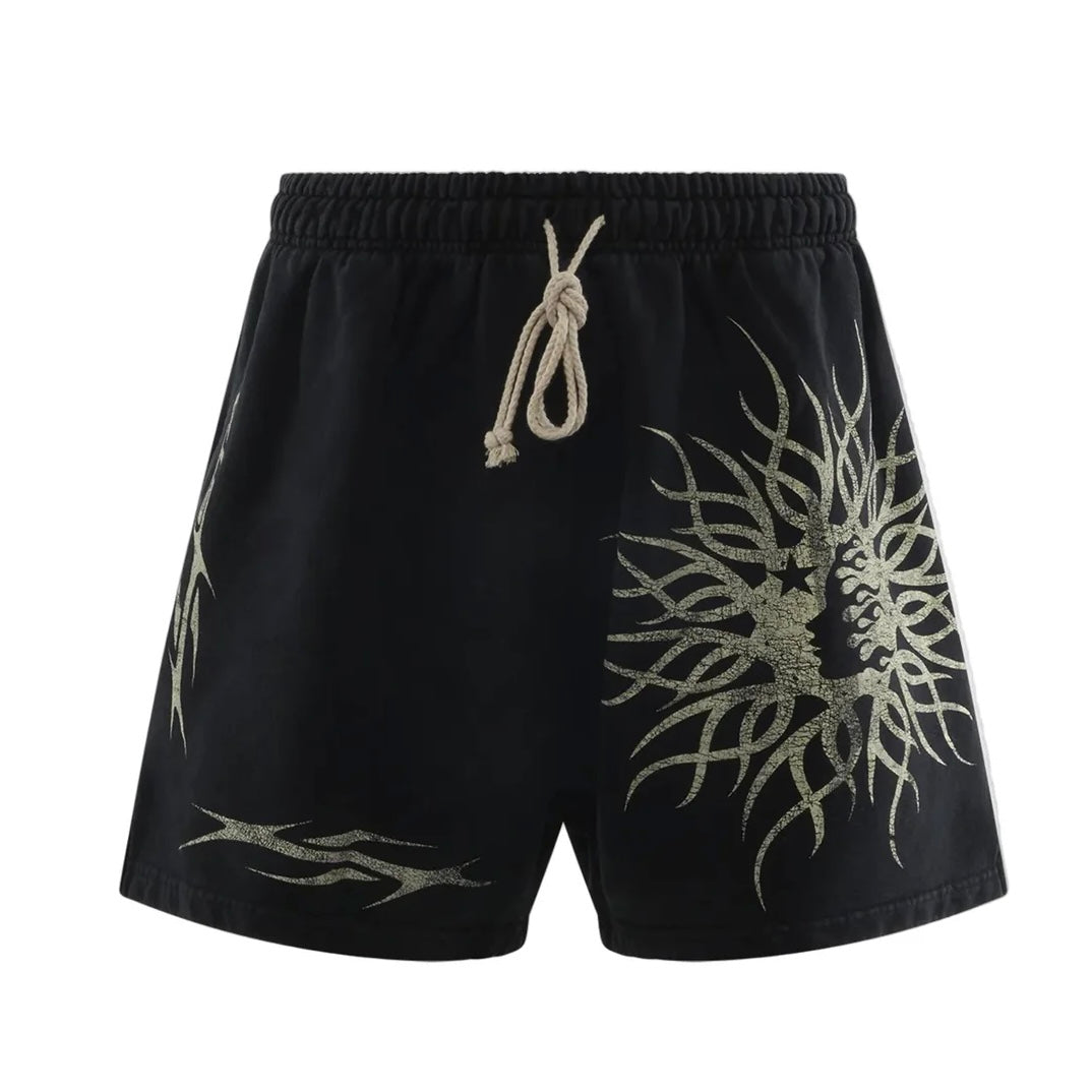 Hellstar Black Flame Yang Shorts