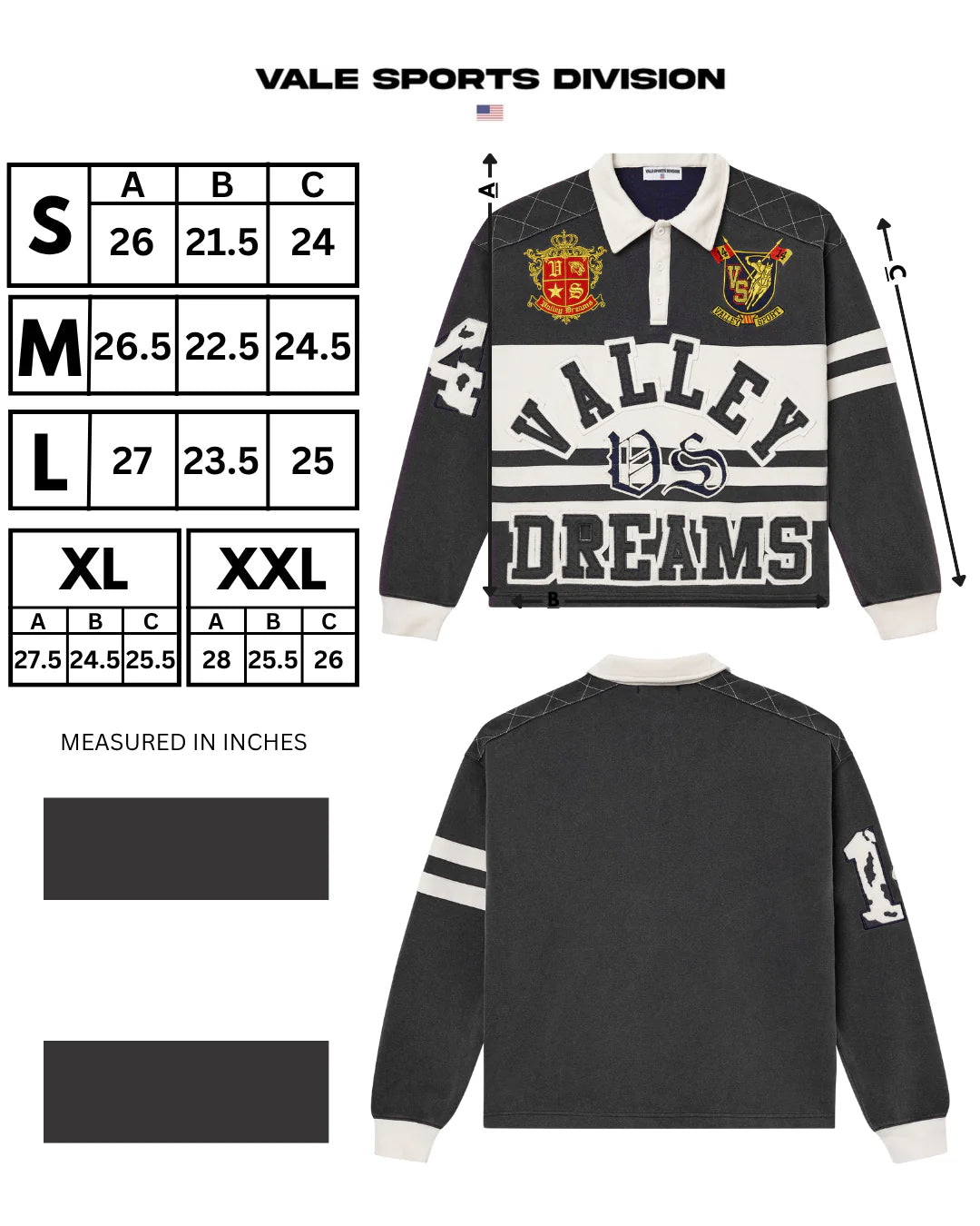 Vale Black Dreams Rugby Long Sleeve