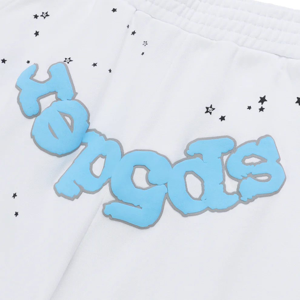 Sp5der White OG Logo Sweatshorts