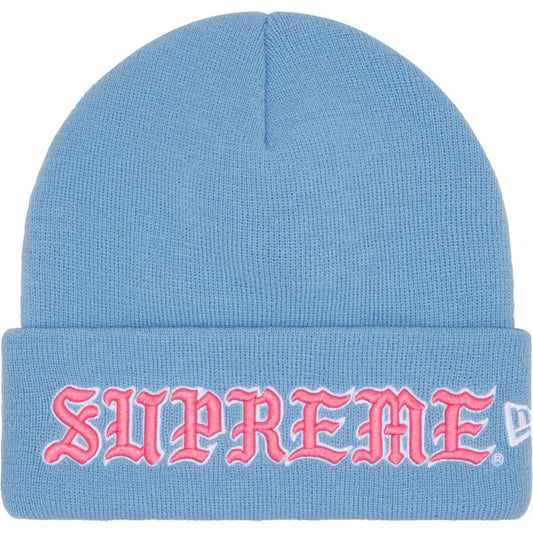 Supreme Light Blue New Era Old English Beanie