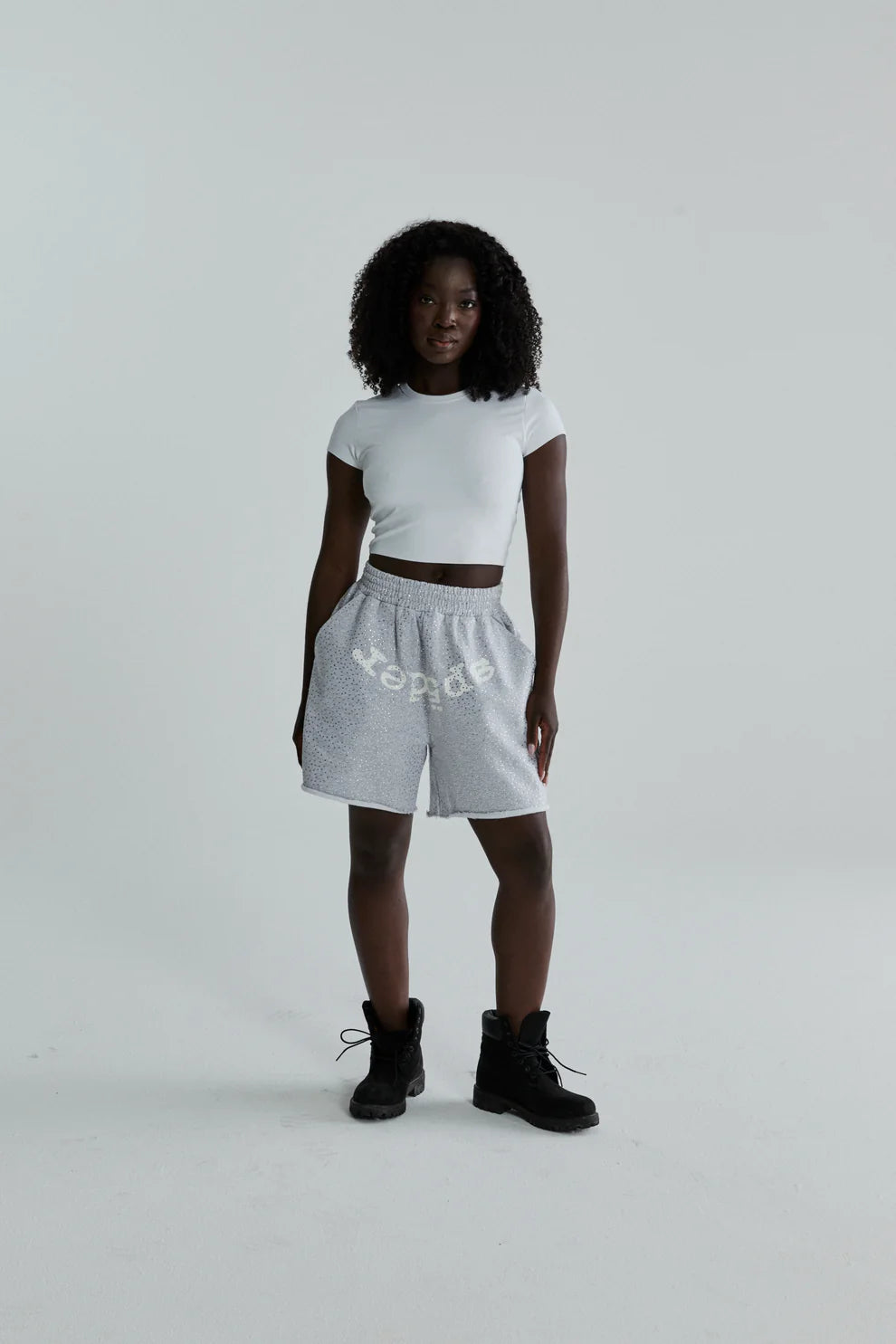 Sp5der Heather Grey VVS Shorts
