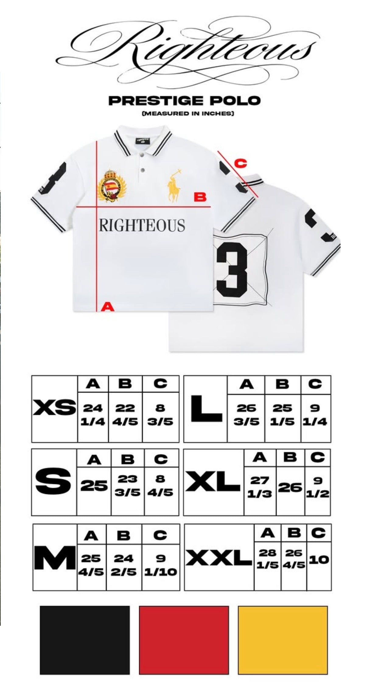 We Are Righteous Prestige Polo Short Sleeve