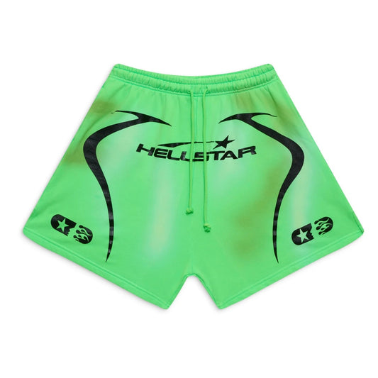 Hellstar Green Warm Up Shorts