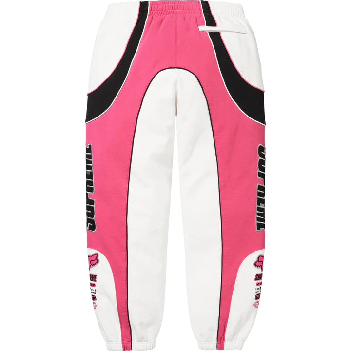 Supreme Fox Racing Pink White Sweatpants