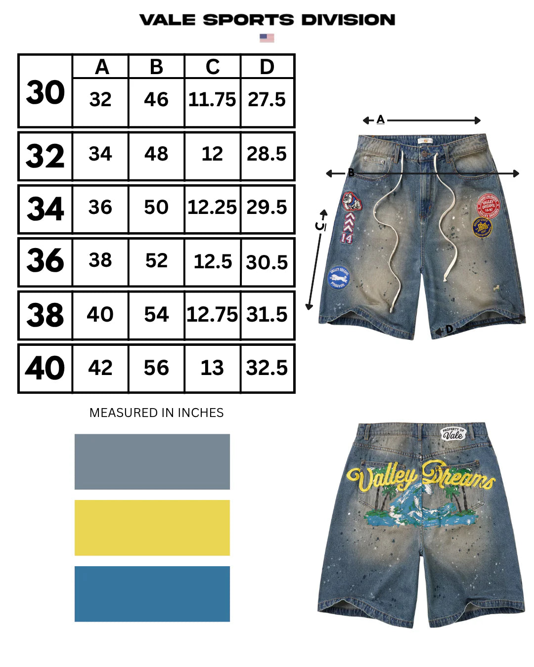 Vale Blue Paradise Jorts