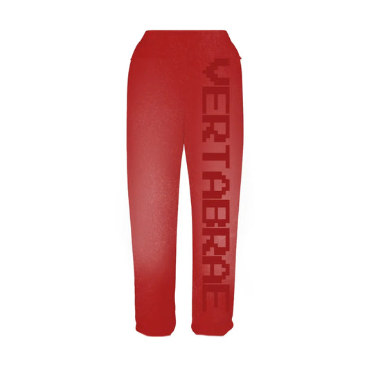 Vertabrae Red Sweatpants Front VIew