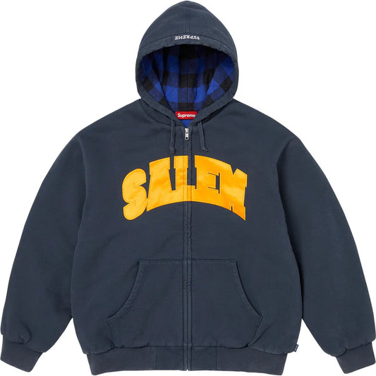 Supreme Salem Navy Zip Hoodie