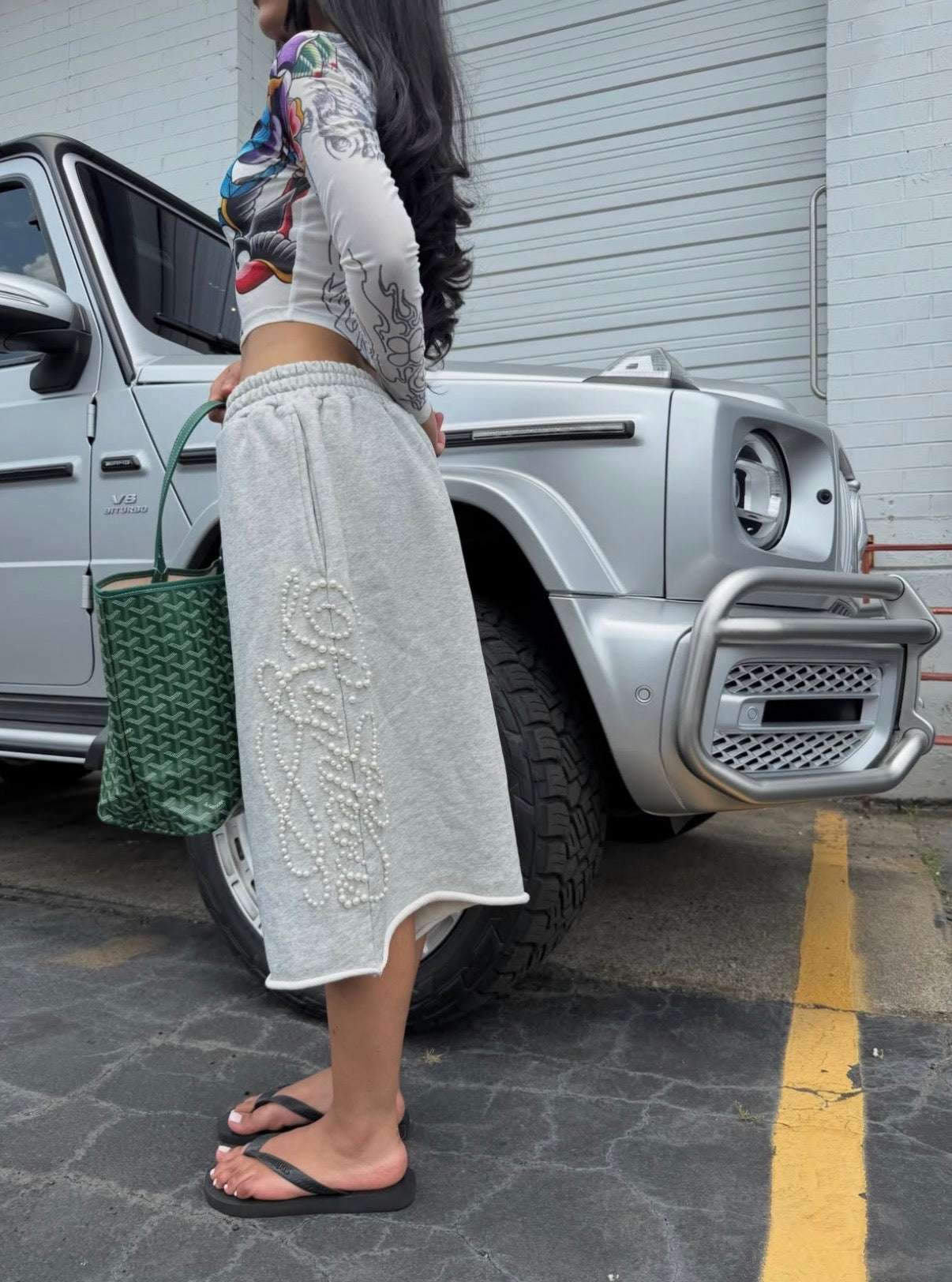 We Are Righteous Script Pearl Sweatshorts