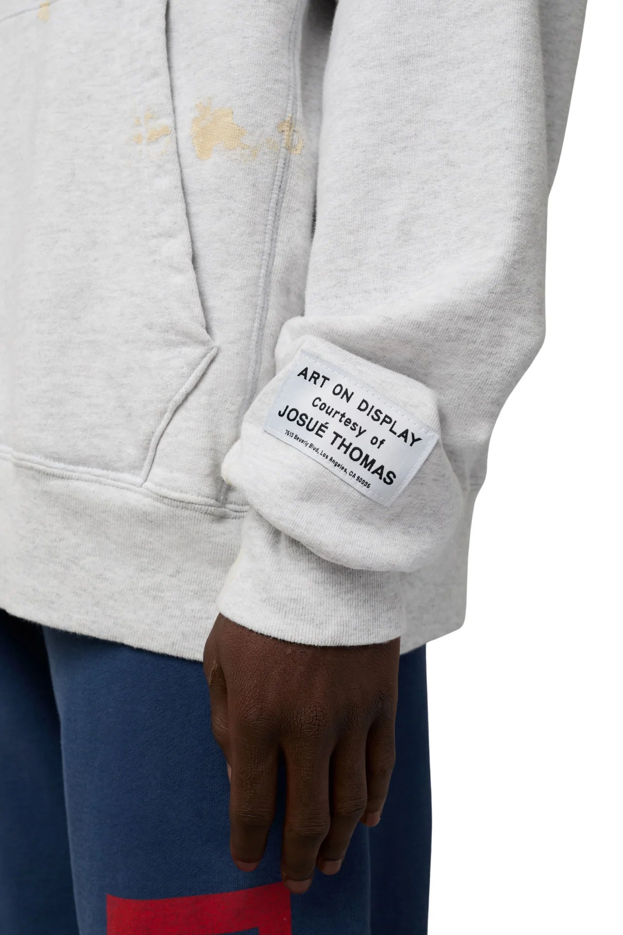 Gallery Dept Light Heather Grey Logo Paint Splattered Hoodie