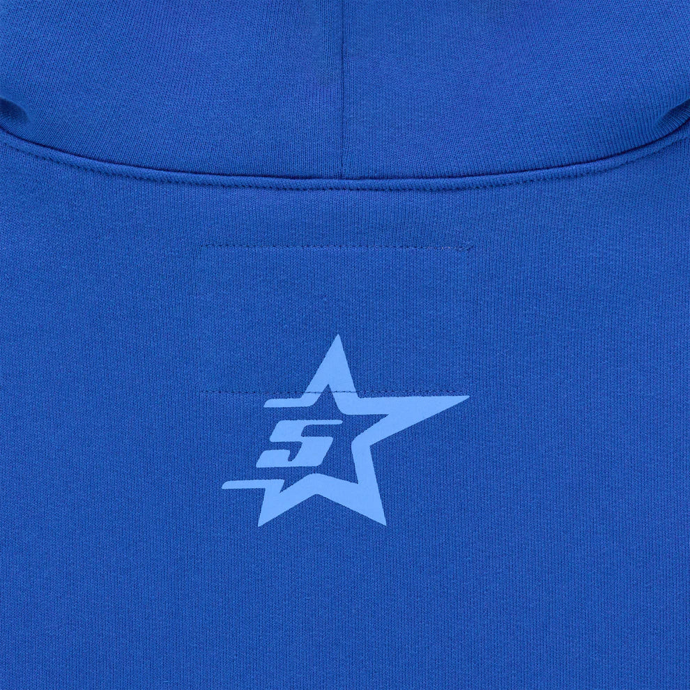 Sp5der Blue Rhinestone Punk V2 Hoodie