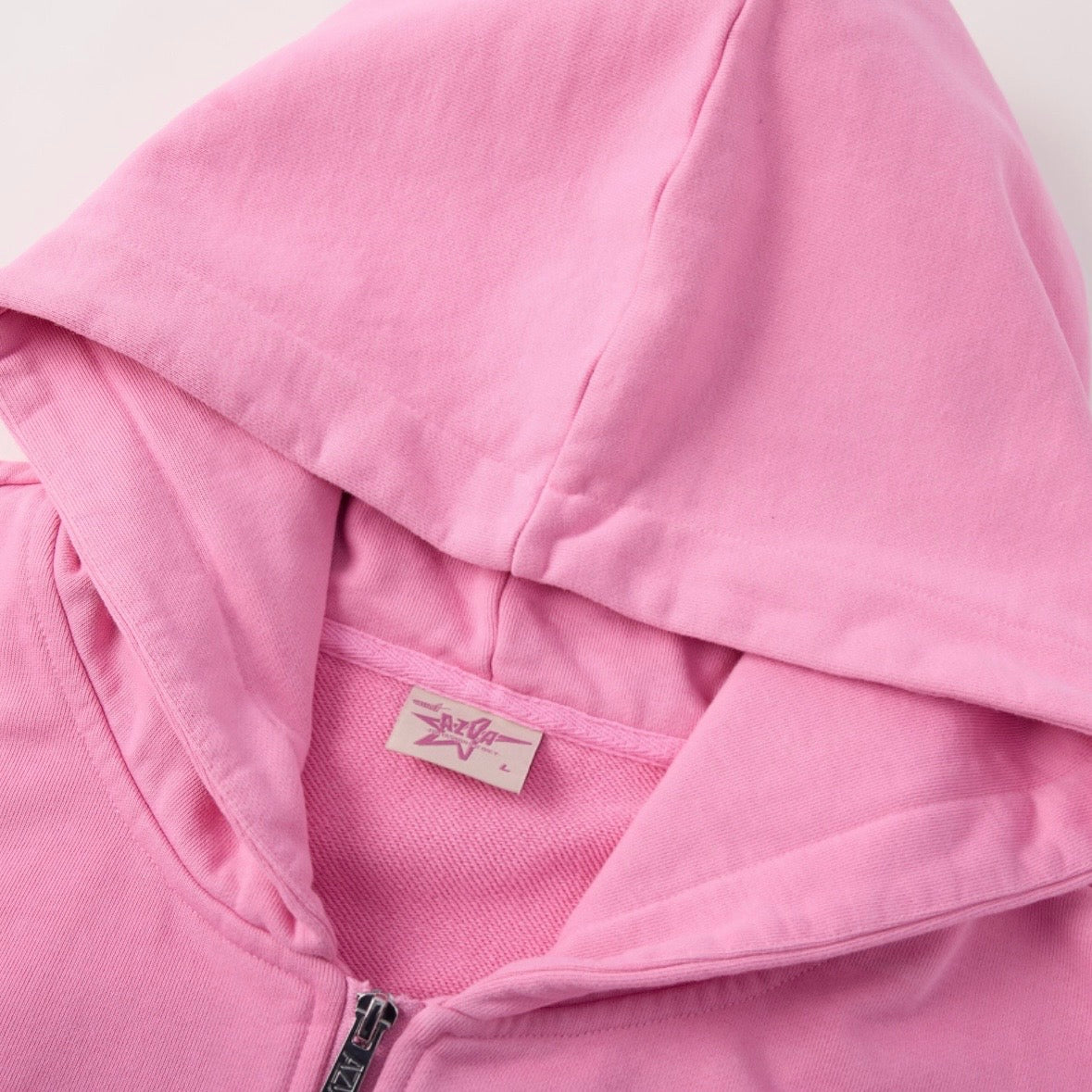 AZVA Pink Crystal Cactus Zip Hoodie