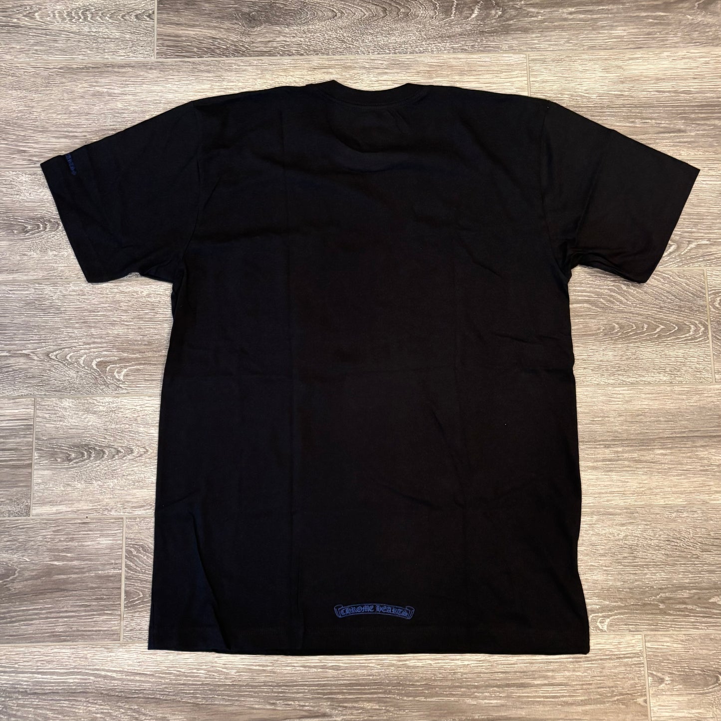 Chrome Hearts Black Blue Neck Collar Logo T-Shirt