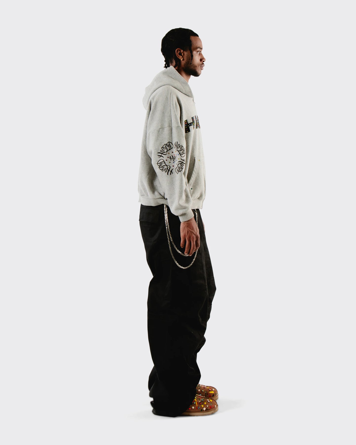 HMDD Grey Chimstone Zip Hoodie