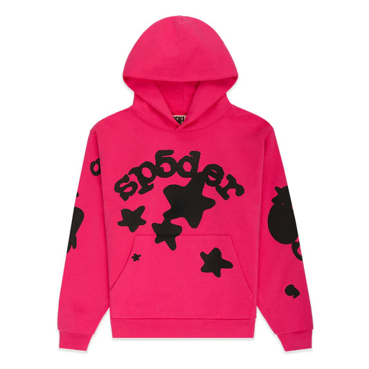 Sp5der Pink Black Beluga Hoodie