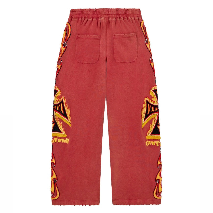 Vale Red La Flare Sweatpants