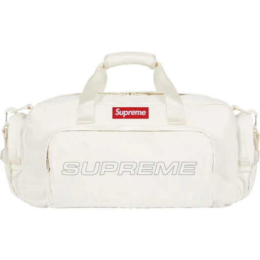 Supreme White Denim Duffle Bag