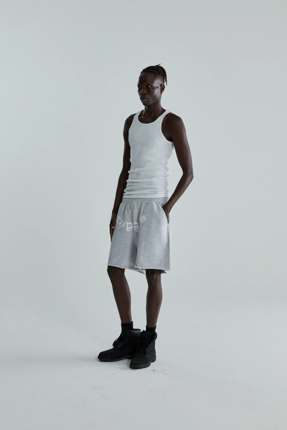 Sp5der Heather Grey VVS Shorts