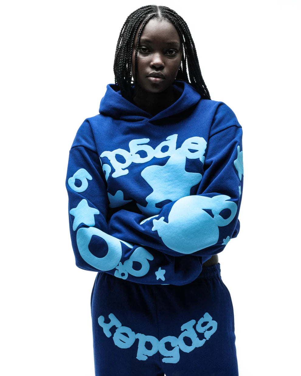 Sp5der Navy Beluga Hoodie