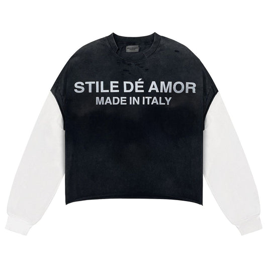Stile De Amor Black Nero Su Bianco Long Sleeve