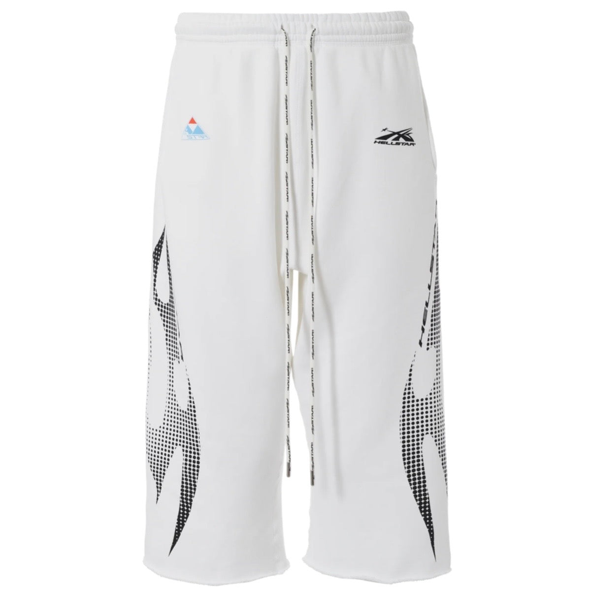 Hellstar White Gradient Flame 3/4 Shorts