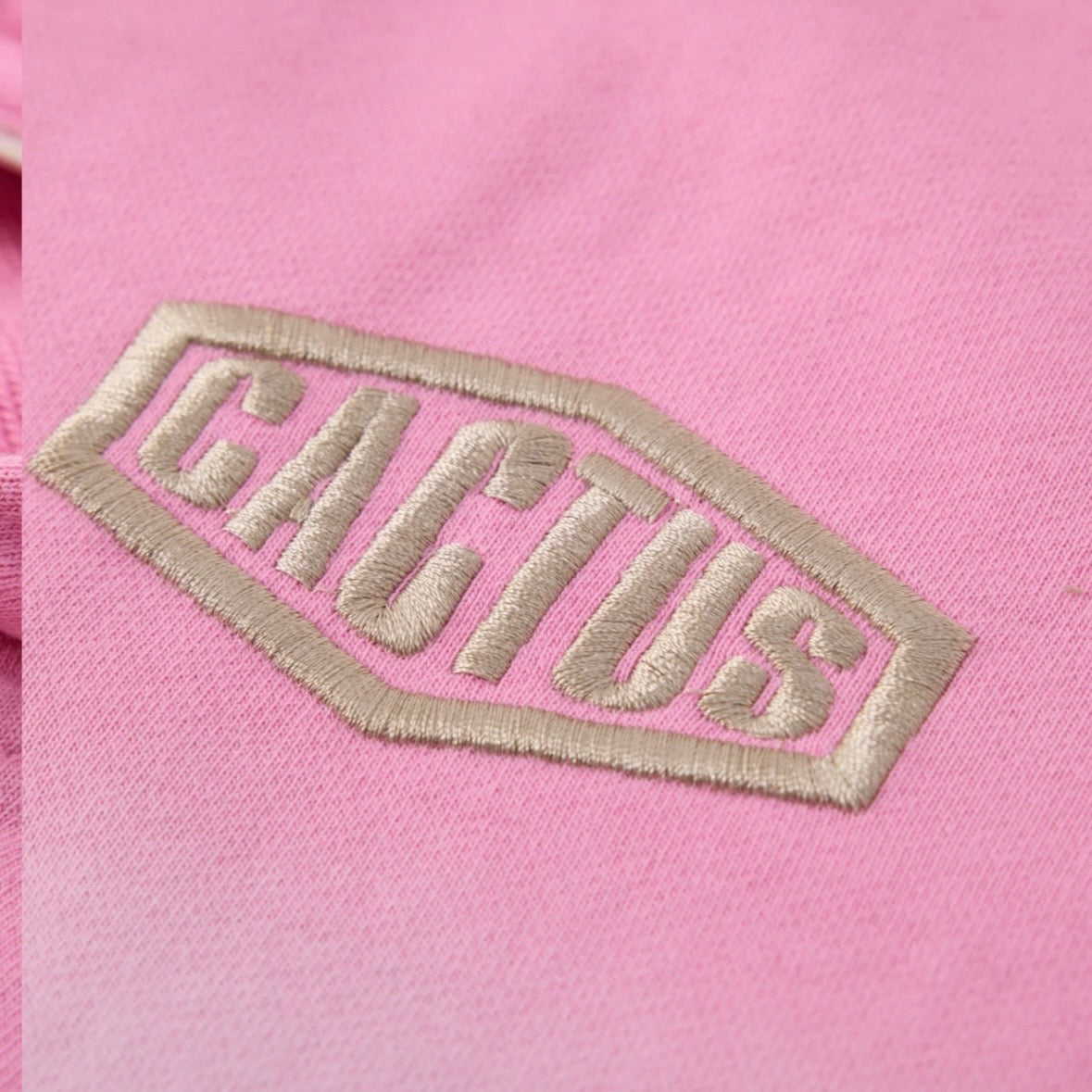 AZVA Pink Crystal Cactus Zip Hoodie