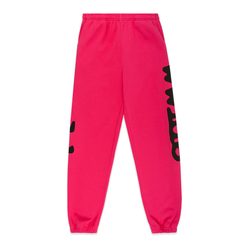 Sp5der Pink Black Beluga Sweatpants